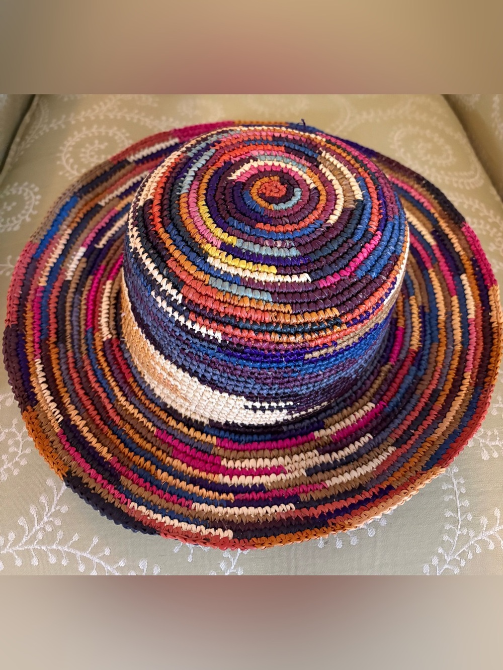 Homero Ortega Handcraft Genuine Panama Hat n Vibrant Multi-Color Toquilla Straw - Picture 3 of 6